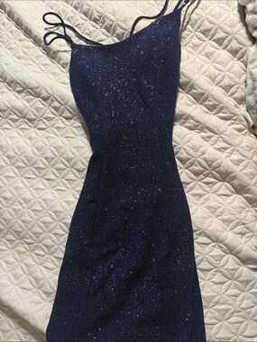 Fiesta fashion dark blue sparkle dress